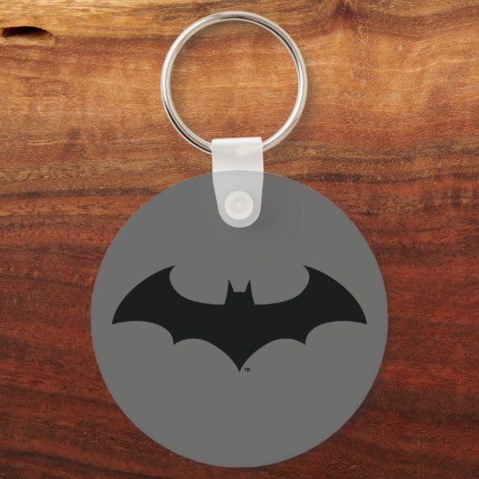 Batman Symbol | Eenvoudig BBT Silhouette-Logo Sleutelhanger (Achterkant)