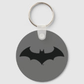 Batman Symbol | Eenvoudig BBT Silhouette-Logo Sleutelhanger (Achterkant)