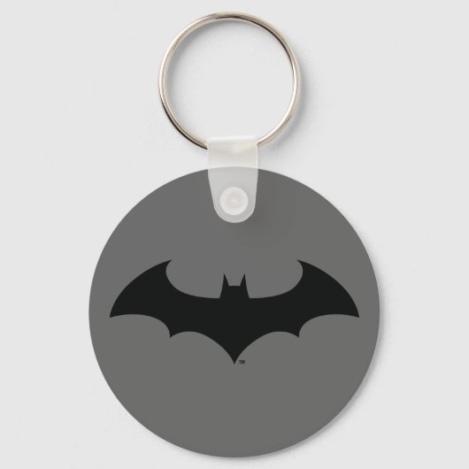 Batman Symbol | Eenvoudig BBT Silhouette-Logo Sleutelhanger (Achterkant)