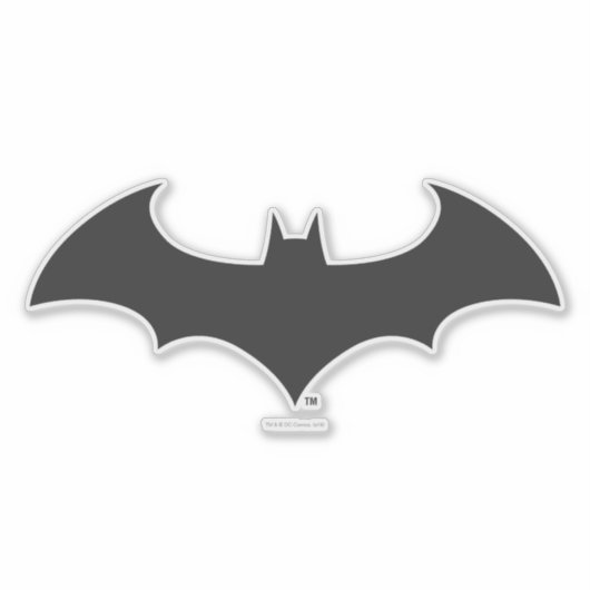 Batman Symbol | Eenvoudig BBT Silhouette-Logo Sticker (Voorkant)