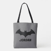 Batman Symbol | Eenvoudig BBT Silhouette-Logo Tote Bag (Achterkant)