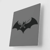 Batman Symbol | Eenvoudig BBT Silhouette-Logo Vierkante Klok (Hoek)