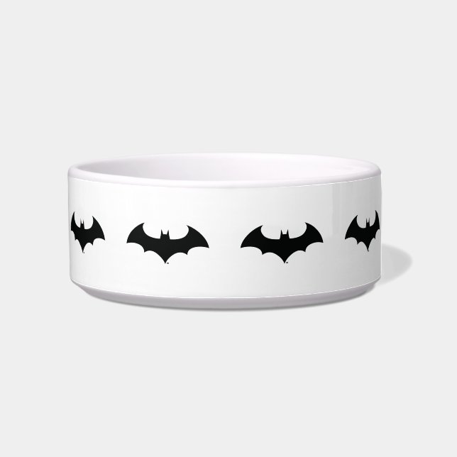 Batman Symbol | Eenvoudig BBT Silhouette-Logo Voerbakje (Rechts)