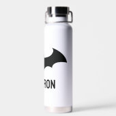 Batman Symbol | Eenvoudige baat | Jouw namen toevo Waterfles (Achterkant)