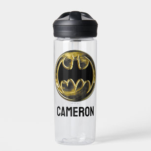 Batman Symbol Goud Logo Jouw namen toevoegen Waterfles