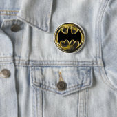 Batman Symbol | Goud Logo Ronde Button 5,7 Cm (In situ)
