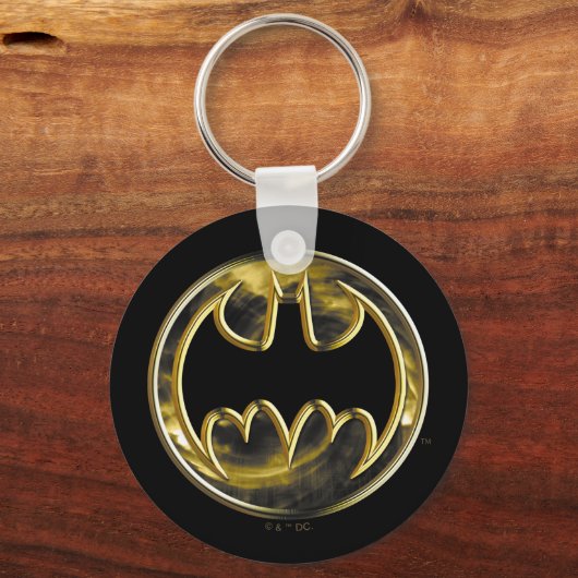 Batman Symbol | Goud Logo Sleutelhanger (Voorkant)