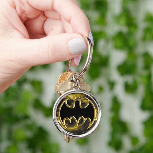 Batman Symbol | Goud Logo Sleutelhanger (Hand)