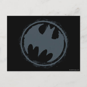 Batman Symbol Grunge Logo Briefkaart