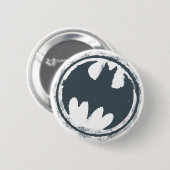 Batman Symbol | Grunge Logo Ronde Button 5,7 Cm (Voorkant /achterkant)