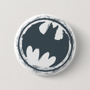 Batman Symbol Grunge Logo Ronde Button 5,7 Cm