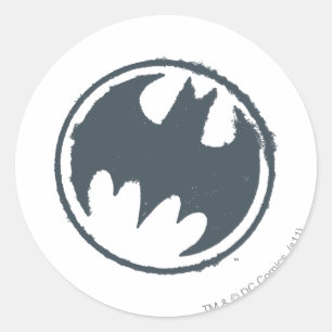 Batman Symbol Grunge Logo Ronde Sticker