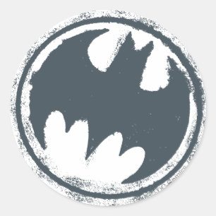 Batman Symbol Grunge Logo Ronde Sticker