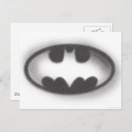 Batman Symbol | Halftone Logo Briefkaart (Voorkant / Achterkant)