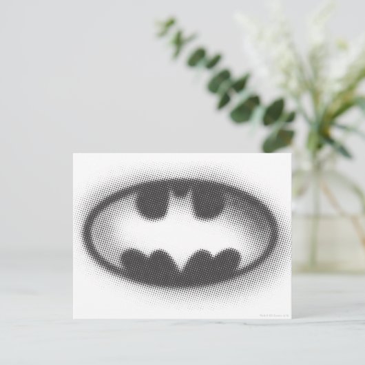 Batman Symbol | Halftone Logo Briefkaart (Staand voorkant)