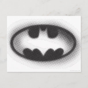 Batman Symbol   Halftone Logo Briefkaart