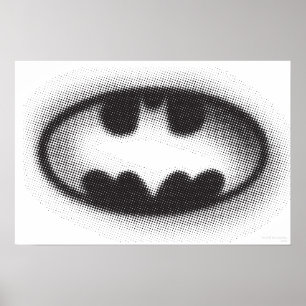 Batman Symbol   Halftone Logo Poster