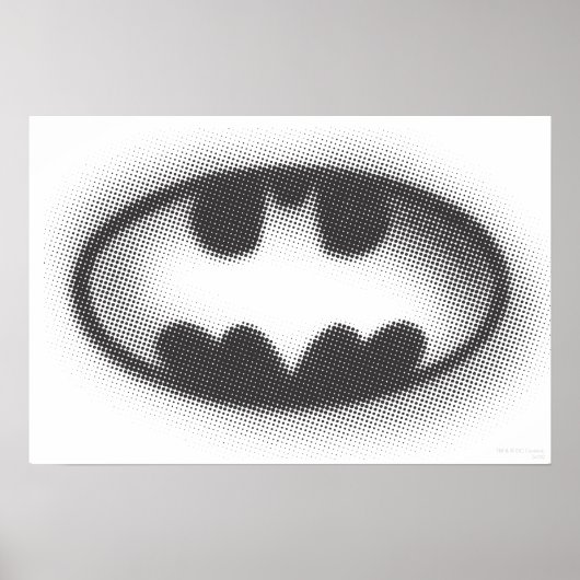 Batman Symbol | Halftone Logo Poster (Voorkant)