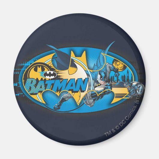 Batman Symbol | Klassieke collage Logo Magneet (Voorkant)