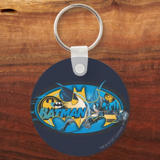 Batman Symbol | Klassieke collage Logo Sleutelhanger (Voorkant)
