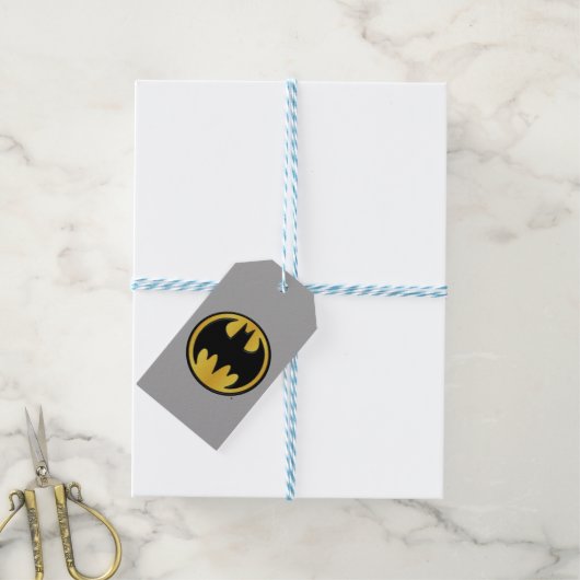 Batman Symbol | Klassieke Logo Cadeaulabel (Met Touw)