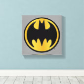 Batman Symbol | Klassieke Logo Canvas Afdruk (Insitu (Houten vloer))