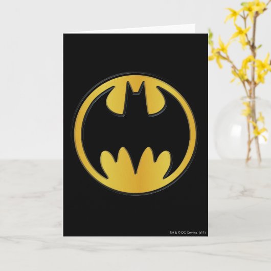Batman Symbol | Klassieke Logo Kaart (Gele Bloem)