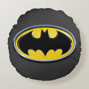 Batman Symbol   Klassieke Logo Rond Kussen