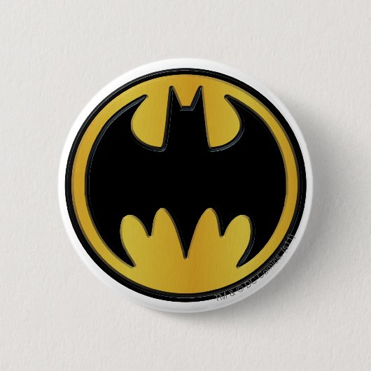 Batman Symbol | Klassieke Logo Ronde Button 5,7 Cm (Voorkant)