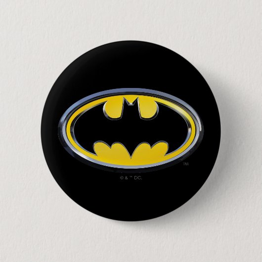 Batman Symbol | Klassieke Logo Ronde Button 5,7 Cm (Voorkant)