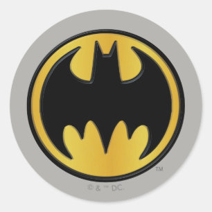 Batman Symbol   Klassieke Logo Ronde Sticker