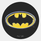 Batman Symbol | Klassieke Logo Ronde Sticker (Voorkant)