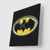 Batman Symbol | Klassieke Logo Vierkante Klok (Hoek)