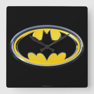 Batman Symbol   Klassieke Logo Vierkante Klok
