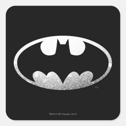 Batman Symbol | Kornachtige Logo Vierkante Sticker (Voorkant)