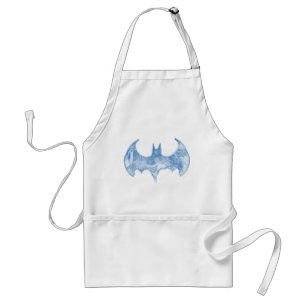 Batman Symbol Licht blauw Logo in zakboekje Standaard Schort