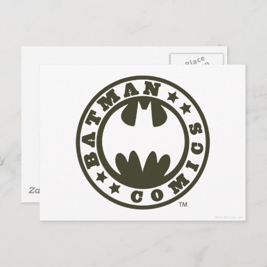 Batman Symbol | Logo Comics Briefkaart (Voorkant / Achterkant)