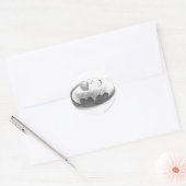 Batman Symbol | Logo voor inkttekening Ronde Sticker (Envelop)