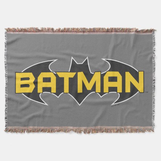 Batman Symbol | Naam Geel en zwart Logo Deken (Voorkant)