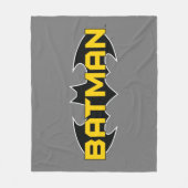 Batman Symbol | Naam Geel en zwart Logo Fleece Deken (Voorkant)