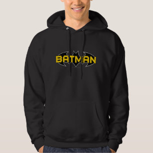 Batman Symbol   Naam Geel en zwart Logo Hoodie