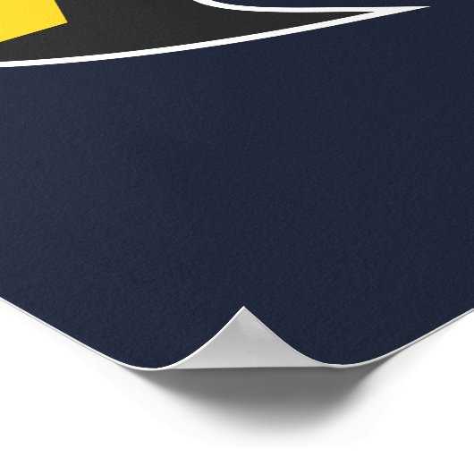 Batman Symbol | Naam Geel en zwart Logo Poster (Hoek)