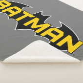 Batman Symbol | Naam Geel en zwart Logo Sherpa Deken (3/4)