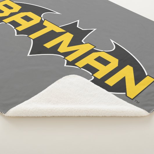 Batman Symbol | Naam Geel en zwart Logo Sherpa Deken (3/4)