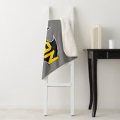 Batman Symbol | Naam Geel en zwart Logo Sherpa Deken (In situ)