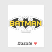 Batman Symbol | Naam Geel en Zwart Logo Sticker (Vel)