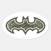 Batman Symbol | Nieuwe Logo Ovale Sticker (Voorkant)