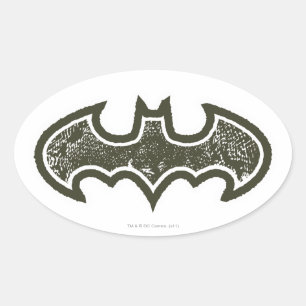 Batman Symbol Nieuwe Logo Ovale Sticker