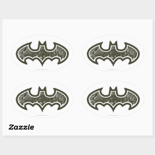 Batman Symbol | Nieuwe Logo Ovale Sticker (Vel)