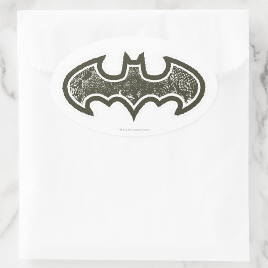 Batman Symbol | Nieuwe Logo Ovale Sticker (Tas)